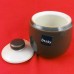 Denby Smokestone Covered Sugar Bowl 4.5" tall