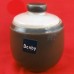 Denby Smokestone Covered Sugar Bowl 4.5" tall