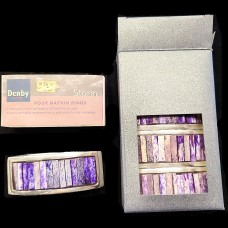 Denby Storm Napkin Rings Set of 4 Metal 