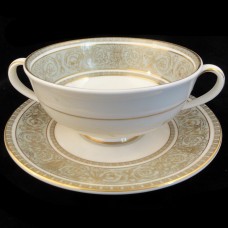 ENGLISH RENAISSANCE by Royal Doulton Cream Soup & Stand