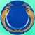 Fitz & Floyd #217 Navy Phoenix d'Or Salad 7.5" 