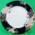 Fitz & Floyd #75 Cloisonne Peony Black Salad 7.5" 