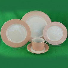 Fitz & Floyd La Ronde Pink 5pc Place Setting