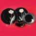 Fitz & Floyd Midnight Poppy 5pc Place Setting