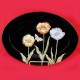 Fitz & Floyd Midnight Poppy Platter Oval 14" long