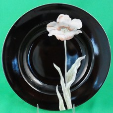 Fitz & Floyd Midnight Poppy Rim Soup 9.25" diameter