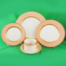 Fitz & Floyd Renaissance Peach 5 Piece Place Setting