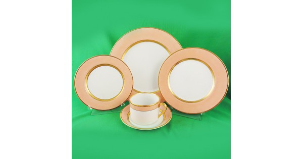 Fitz & Floyd Renaissance Peach 5 Piece Place Setting