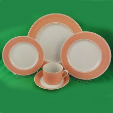 Fitz & Floyd Rondelet Peach 5pc Place Setting