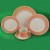 Fitz & Floyd Rondelet Peach 5pc Place Setting