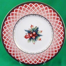 Fitz & Floyd Rose Wreath Salad 9.3" diameter
