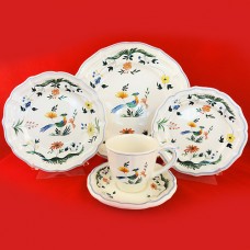 Gien Oiseaux de Paradis 5 Piece Place Setting