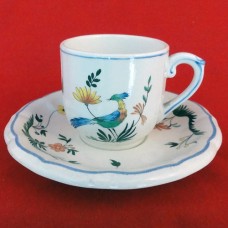 Gien Oiseaux de Paradis After Dinner Cup and Saucer