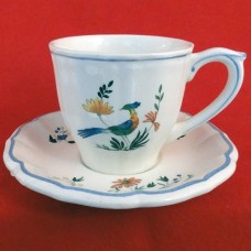 Gien Oiseaux de Paradis Cup and Saucer