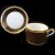Ginori Contessa Brown Tea Cup & Saucer Set