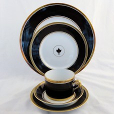 Ginori Impero Black 5 Piece Place Setting