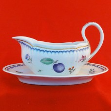 Ginori Italian Fruit Gravy Boat and Stand
