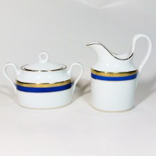 Ginori Palermo Blue Mini Creamer and Sugar