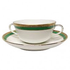 Ginori Palermo Green Cream Soup and Stand