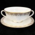Gold Lace by Royal Doulton Cream Soup & Stand