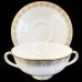 Gold Lace by Royal Doulton Cream Soup & Stand