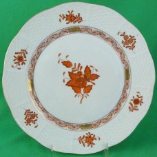Herend Chinese Bouquet Rust Salad 7.5" diameter