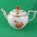 Herend Chinese Bouquet Rust Tea Pot 5.5" tall 603/AOG