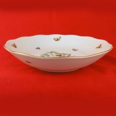 Herend Rothschild Birds Open Vegetable 10" dia 82/RO