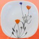 Langenthal Floral Portraits Poppies and Brodiaea Salad Plate