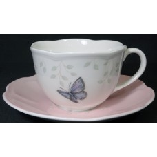 BUTTERFLY MEADOW by Lenox Tea Cup & Saucer NEW NOT USED