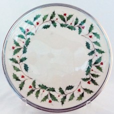 Lenox Holiday Platinum Bread and Butter 6.5 inches 
