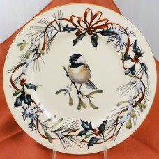 Lenox Winter Greetings Chickadee Accent Plate 9.25" 