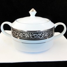 MAGNIFICENCE PLATINUM by Muirfield Covered Sugar Bowl 4" MAGNIFICENCE PLATINUM by Muirfield Covered Sugar Bowl 4"