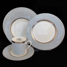 Mikasa Avante Silver 5 Piece Setting with Rim Soup