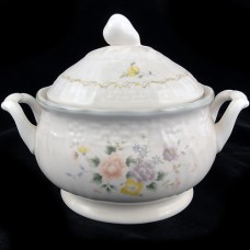 Mikasa Renaissance Antique Rose Covered Sugar 5" tall