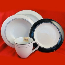 Mikasa V.I.P. Black 4 Piece Setting with Mug