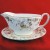 Minton Ancestral Gold Gravy Boat attached  Stand