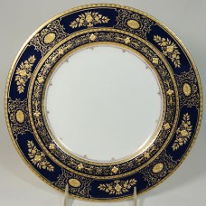 Minton Argyle Cobalt Dinner Plate 10.75" diameter