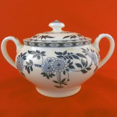 Minton Blue Delft Covered Sugar 4.5 inches tall