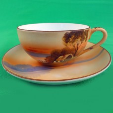 Noritake After Dinner Cup & Saucer 1.75" tall