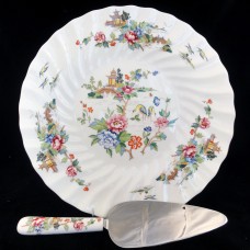 PAGODA by Crown Staffordshire 2 Piece Cake Serving Set