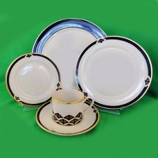 Pickard Ensemble DARK BLUE 5pc Place Setting USA