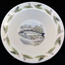 Portmeirion Compleat Angler Salmon Cereal Fern Band 6.5"