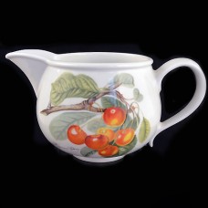 Portmeirion Pomona Plain Border Gravy Boat Cherry 7" long