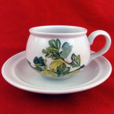 Portmeirion Pomona Plain Queen of Sheba Cup & Saucer