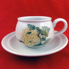 Portmeirion Pomona Plain White Currant Cup & Saucer