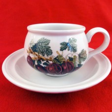 Portmeirion Pomona Plain Wilmots Red Cup & Saucer