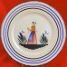 Quimper Lady With Posy Dinner Plate 10.75" NEW NEVER USED