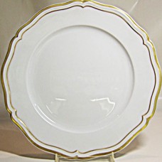 Raynaud Limoges Polka White and Gold charger plate