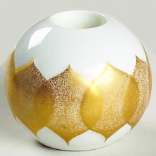 Rosenthal Lotus Gold Candle Holder 3" tall